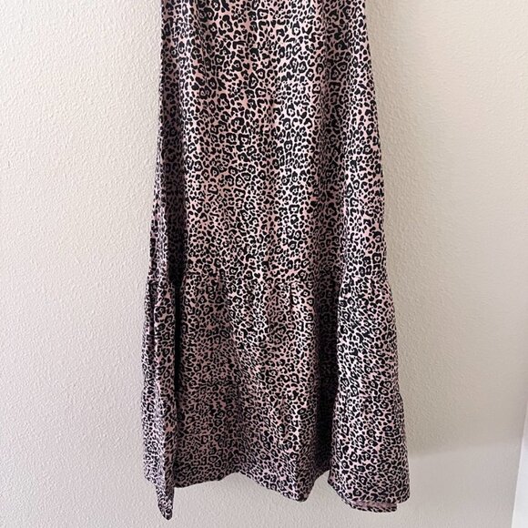 Reformation Toulouse Linen Off Shoulder Leopard Print Midi Dress - Picture 4 of 8